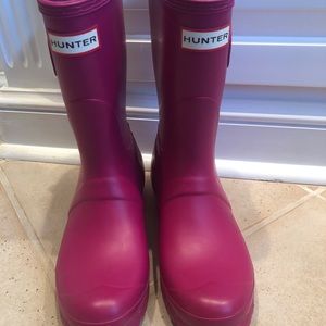 Mid calf Hunter boots - pink, size 7